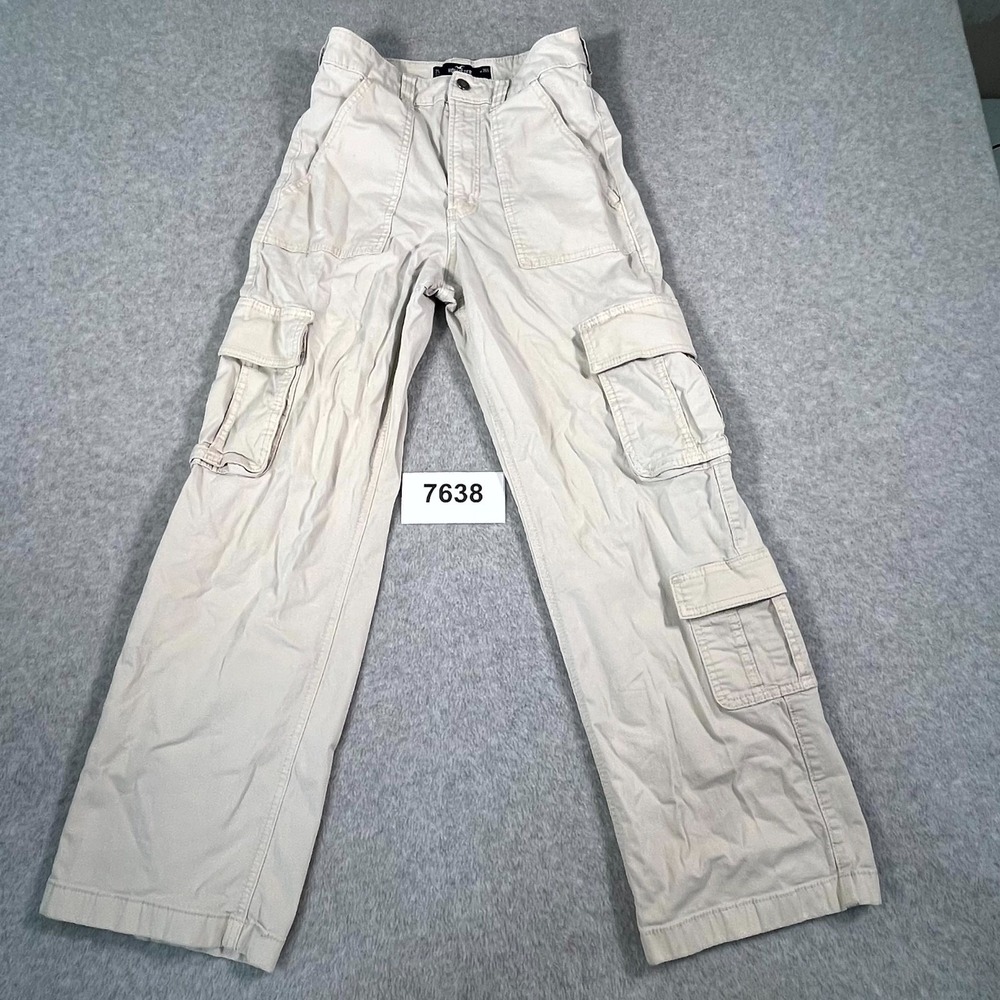 Hollister Ultra High Rise Baggy Cargo Pants Womens/Juniors 2S Beige Utility